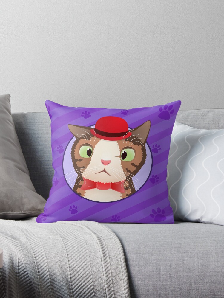 Thumbnail 1 of 4, Pillow, Monty Gotchy - London designed and sold by puzzlepixel.