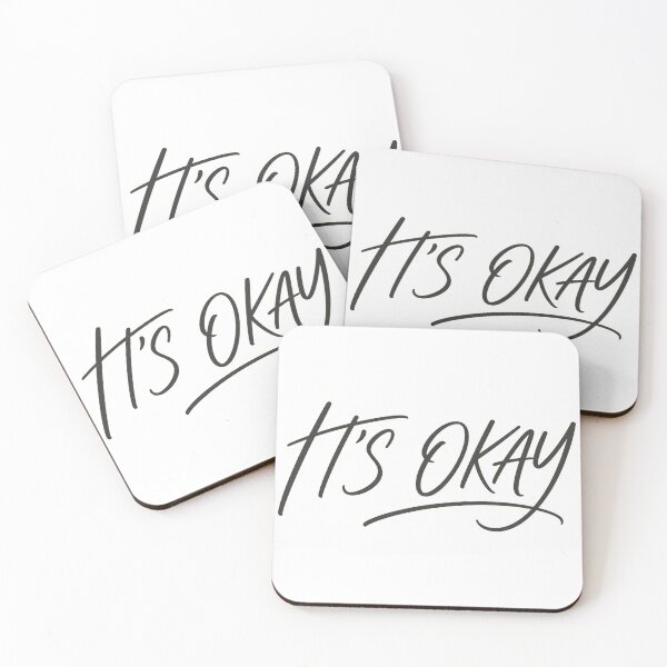 Item preview, IT'S OKAY Mental Health Affirmation | Comforting Script Design designed and sold by Ahmed Nedji.