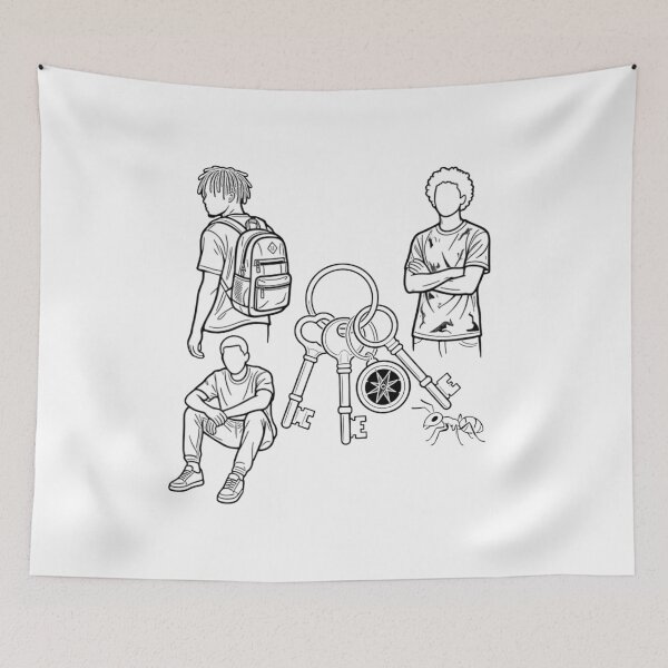 Item preview, Minimalist Line Art Streetwear and Vintage Keys designed and sold by MandalasLovers.