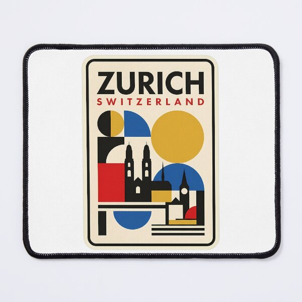Item preview, Zurich Switzerland Vintage Geometric Bauhaus Travel designed and sold by k3rstman1.
