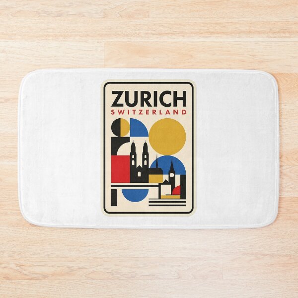 Item preview, Zurich Switzerland Vintage Geometric Bauhaus Travel designed and sold by k3rstman1.