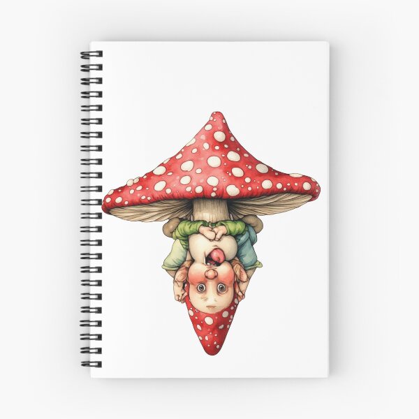 Item preview, Funny Upside Down Mushroom Gnome Whimsical Art designed and sold by dcohea.