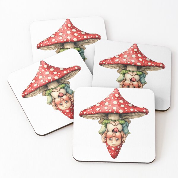 Item preview, Funny Upside Down Mushroom Gnome Whimsical Art designed and sold by dcohea.
