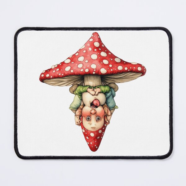 Item preview, Funny Upside Down Mushroom Gnome Whimsical Art designed and sold by dcohea.