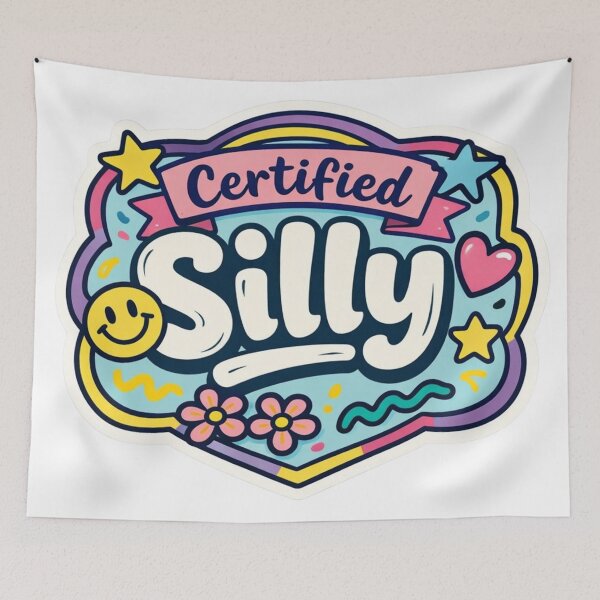Item preview, Certified Silly – Anti‑Design Pastel Badge designed and sold by Timeless Junction.