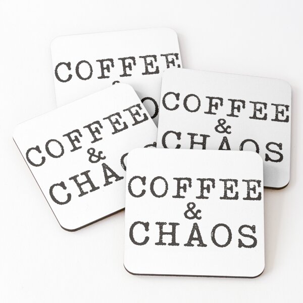 Item preview, COFFEE & CHAOS Typography | Busy Life Niche Design designed and sold by Ahmed Nedji.