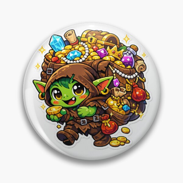 Item preview, Cute Loot Goblin Sticker designed and sold by tradegooogle.