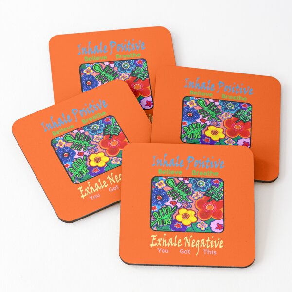 Item preview, Inhale Positive Exhale Negative Hand Painted Flowers designed and sold by kel72.