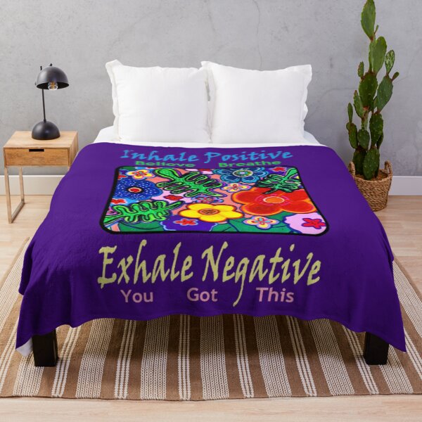 Item preview, Inhale Positive Exhale Negative Hand Painted Flowers designed and sold by kel72.