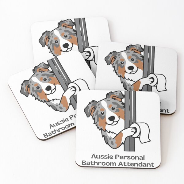 Item preview, Personal Bathroom Attendant Funny Australian Shepherd designed and sold by SW Shop.