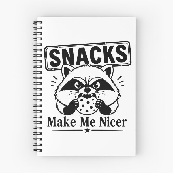 Item preview, Snacks Make Me Nicer Funny Raccoon Meme Snack Lover Humor T-Shirt designed and sold by ShopOnTheTopp.