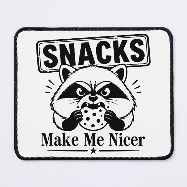 Item preview, Snacks Make Me Nicer Funny Raccoon Meme Snack Lover Humor T-Shirt designed and sold by ShopOnTheTopp.