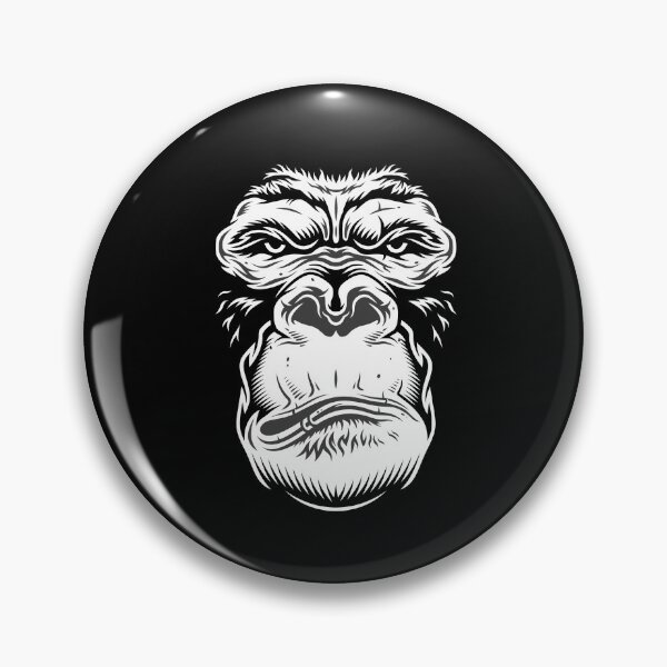 Item preview, Angry Gorilla Vector illustation Silverback Monochromatic Art designed and sold by Jo Graphics.