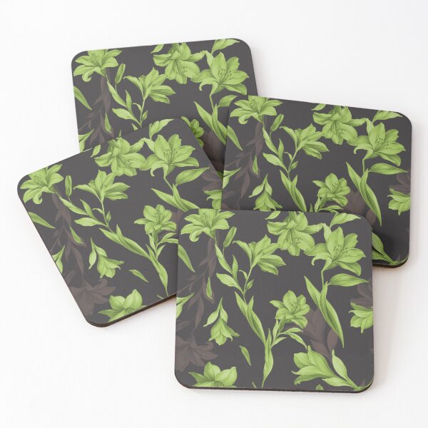 Item preview, Green Lily Pattern designed and sold by imaniko.