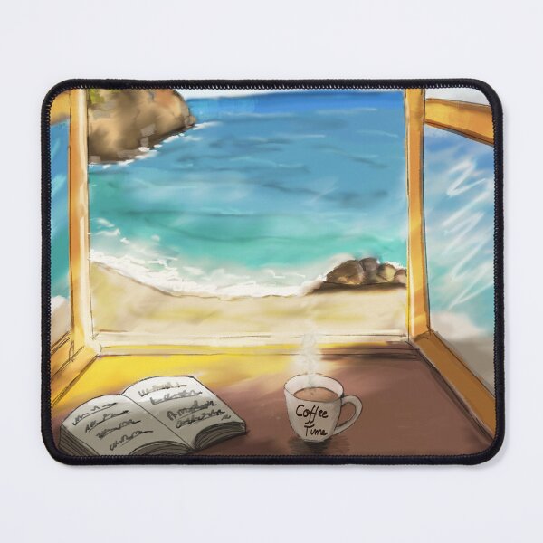 Item preview, Summer Morning by the Sea – Cozy Window View designed and sold by hopenoli_art.