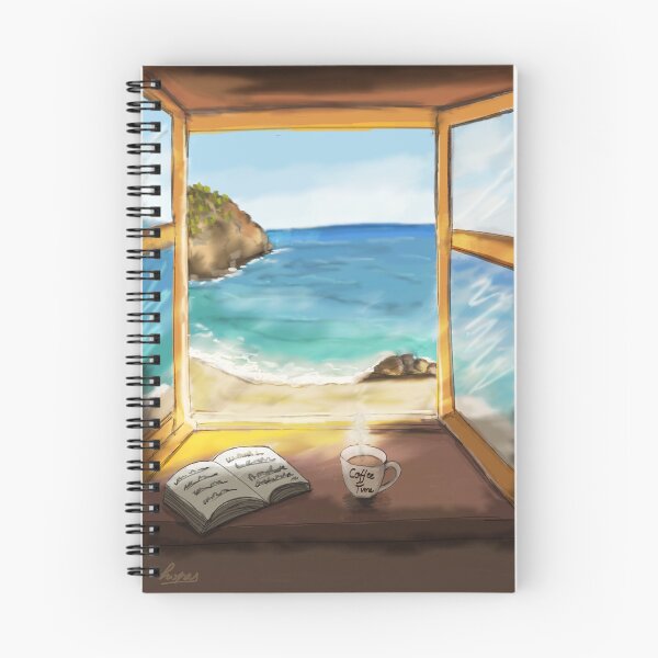 Item preview, Summer Morning by the Sea – Cozy Window View designed and sold by hopenoli_art.