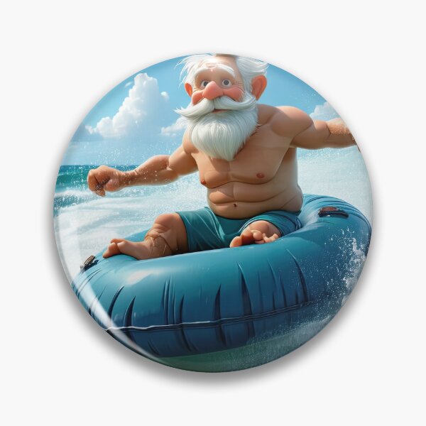 Item preview, Old Man riding a tube surfing designed and sold by Colin Bentham.