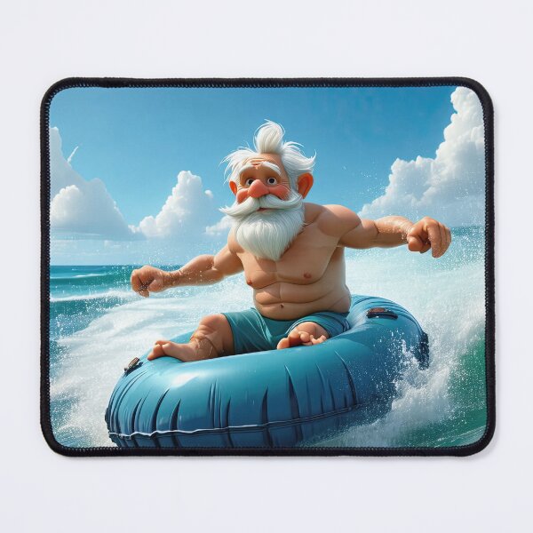 Item preview, Old Man riding a tube surfing designed and sold by Colin Bentham.