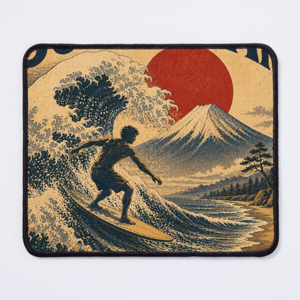 Item preview, Surf Japan Vintage Great Wave Japanese Surfing Poster Sticker T-Shirt Art designed and sold by Locker39.
