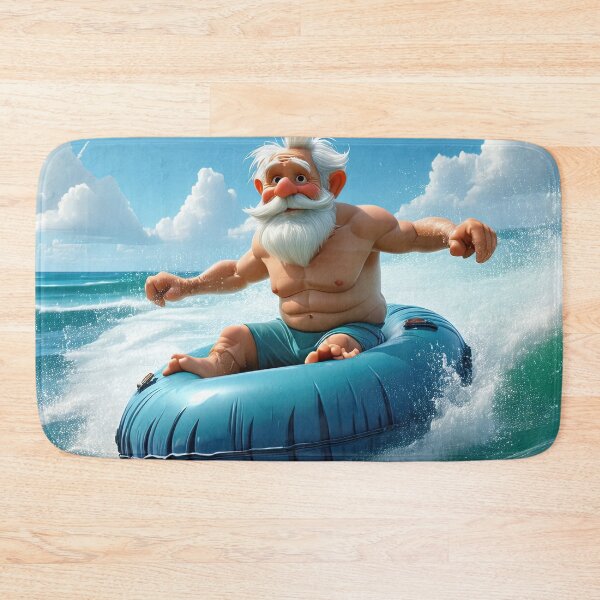 Item preview, Old Man riding a tube surfing designed and sold by Colin Bentham.