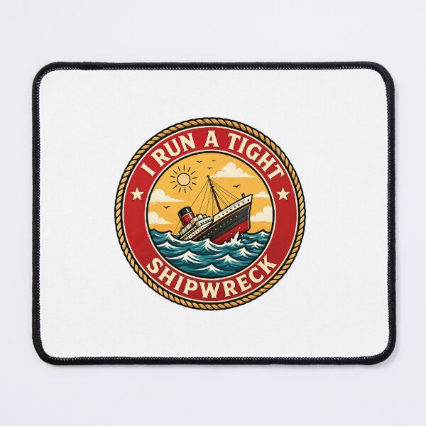 Item preview, I Run A Tight Ship Wreck – Sunset Captain Chaos designed and sold by RetroMini2026.
