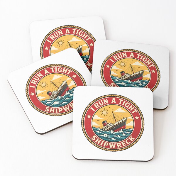 Item preview, I Run A Tight Ship Wreck – Sunset Captain Chaos designed and sold by RetroMini2026.