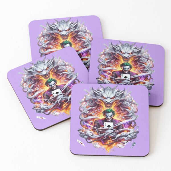 Aperçu de l'œuvre Chaos Joker Card Master – Dark Fantasy Villain with Spirit Wolf créée et vendue par RAYBIL.