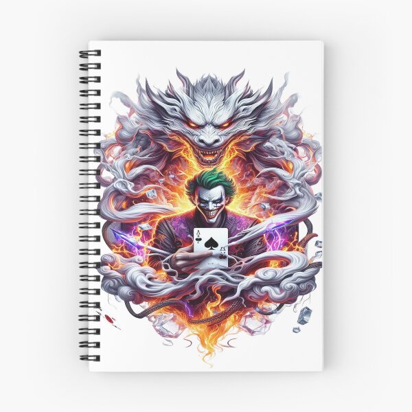 Item preview, Chaos Joker Card Master – Dark Fantasy Villain with Spirit Wolf designed and sold by RAYBIL.