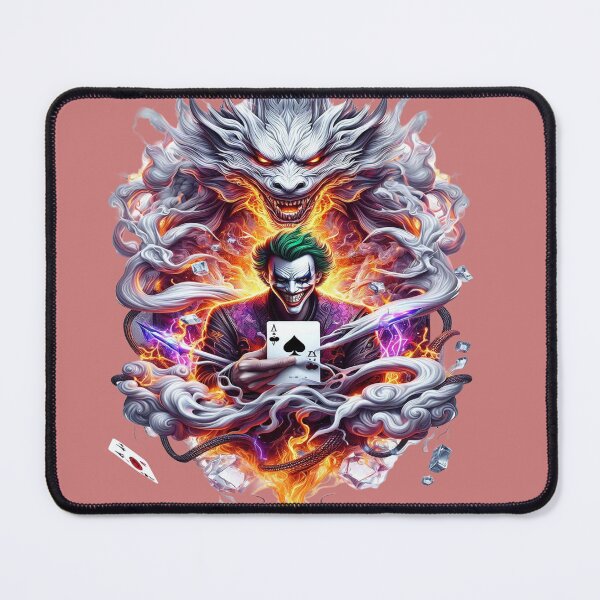 Item preview, Chaos Joker Card Master – Dark Fantasy Villain with Spirit Wolf designed and sold by RAYBIL.
