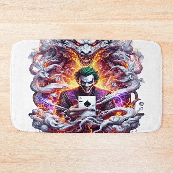 Item preview, Chaos Joker Card Master – Dark Fantasy Villain with Spirit Wolf designed and sold by RAYBIL.
