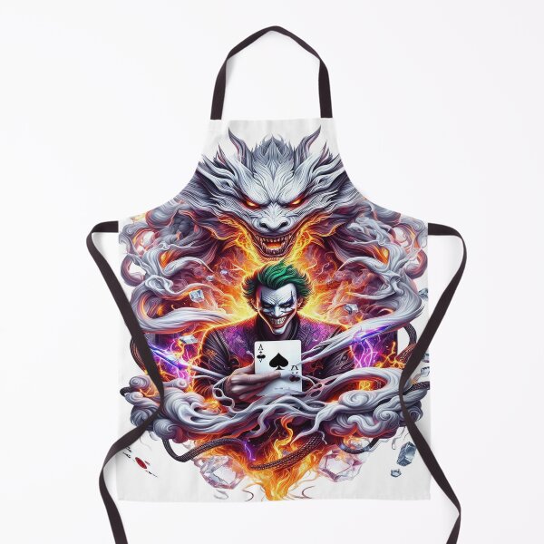 Item preview, Chaos Joker Card Master – Dark Fantasy Villain with Spirit Wolf designed and sold by RAYBIL.