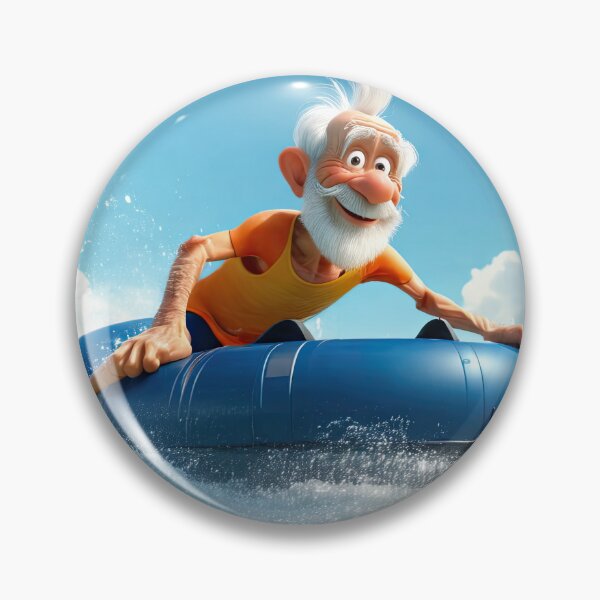 Item preview, Old Man riding a tube surfing designed and sold by Colin Bentham.