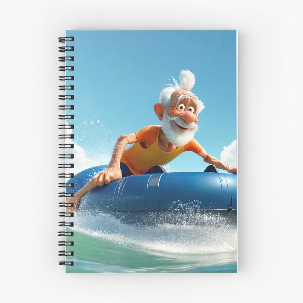 Item preview, Old Man riding a tube surfing designed and sold by Colin Bentham.