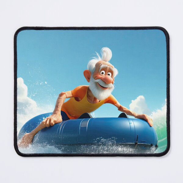 Item preview, Old Man riding a tube surfing designed and sold by Colin Bentham.