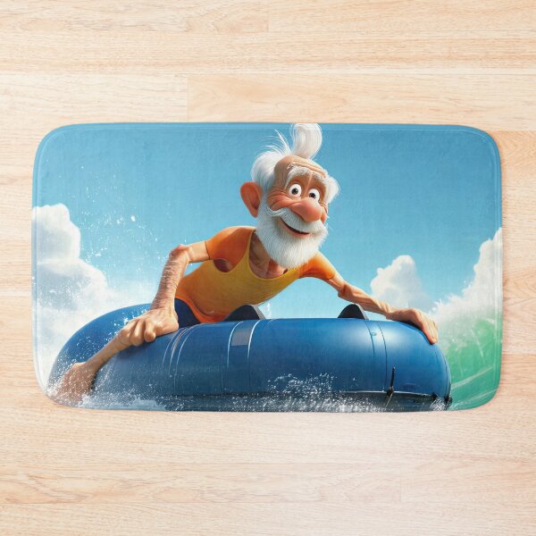 Item preview, Old Man riding a tube surfing designed and sold by Colin Bentham.