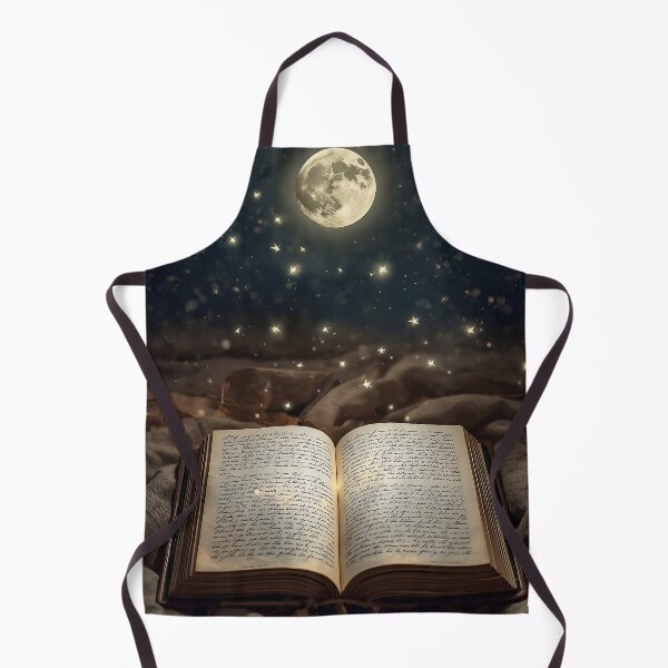 Item preview, Moonlit Open Book Under a Starry Night Sky Illustration designed and sold by Evergreen Horizon Works.
