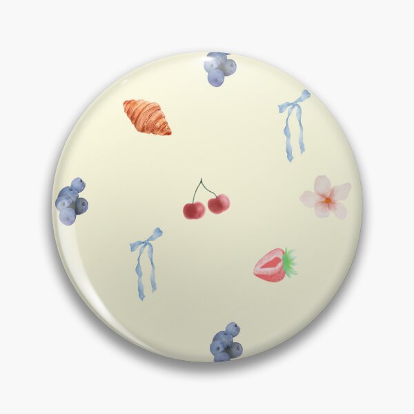 Item preview, Watercolor French Cafe Treats and Bows Pattern designed and sold by SarvynStudio.