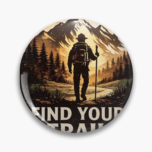 Item preview, Vintage Hiking Adventure Badge Mountain Trail Sticker designed and sold by ali prints.