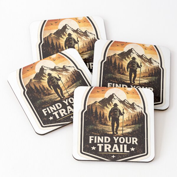Item preview, Vintage Hiking Adventure Badge Mountain Trail Sticker designed and sold by ali prints.