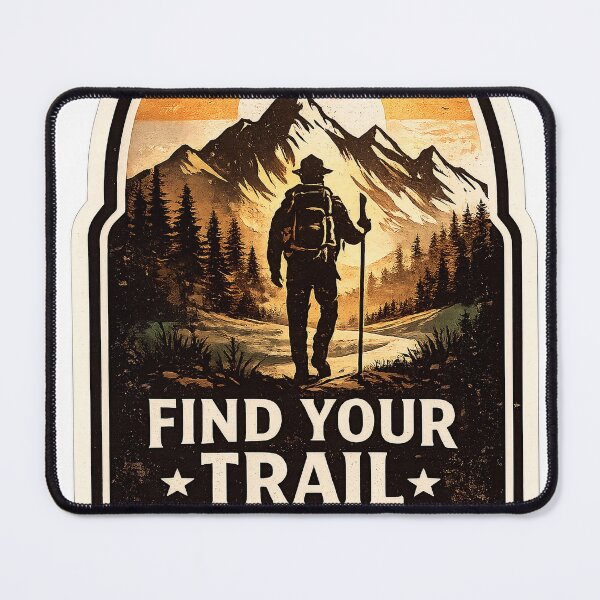 Item preview, Vintage Hiking Adventure Badge Mountain Trail Sticker designed and sold by ali prints.