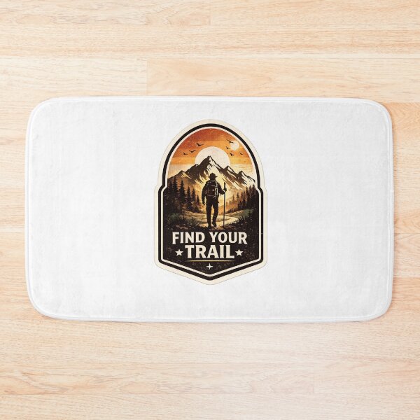 Item preview, Vintage Hiking Adventure Badge Mountain Trail Sticker designed and sold by ali prints.