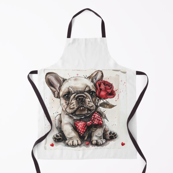 Item preview, French Bulldog Puppy with Red Rose designed and sold by Erika Kaisersot.