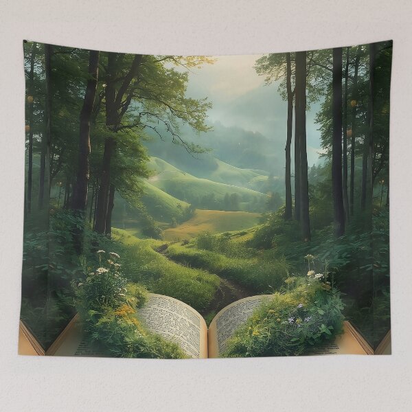 Item preview, Enchanted Forest Emerging from an Open Storybook Scene designed and sold by Evergreen Horizon Works.