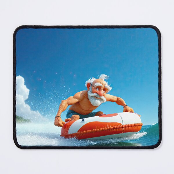 Item preview, Old Man riding a tube surfing designed and sold by Colin Bentham.