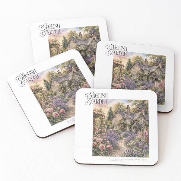 Item preview, English Cottage Garden – Watercolor Floral Art designed and sold by Blueberry-art23.