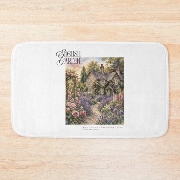 Item preview, English Cottage Garden – Watercolor Floral Art designed and sold by Blueberry-art23.