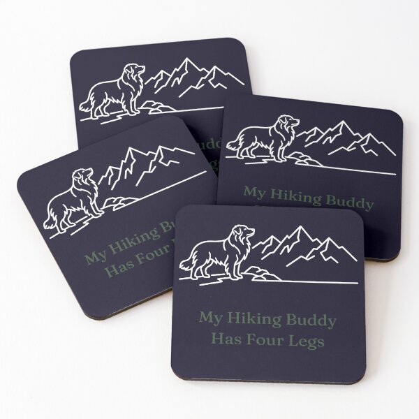 Item preview, Australian Shepherd Hiking Buddy Minimalist Mountain designed and sold by SW Shop.