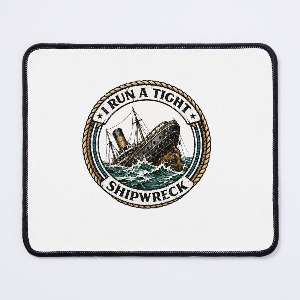 Item preview, I Run A Tight Ship Wreck – Classic Nautical Leadership designed and sold by RetroMini2026.