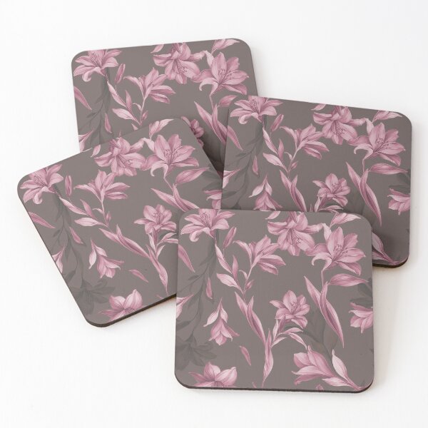 Item preview, Dusty Mauve Lily Pattern designed and sold by imaniko.