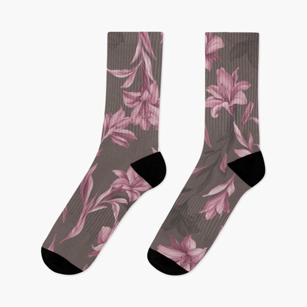 Item preview, Dusty Mauve Lily Pattern designed and sold by imaniko.